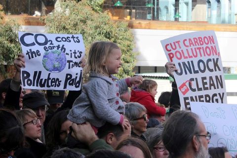 Protesters fight for environmental change and clean energy